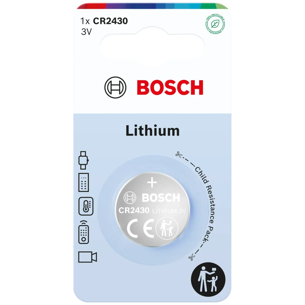 Bosch Lithium-knapcellebatteri CR2430