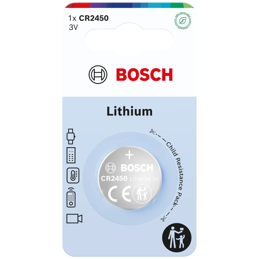 Bosch Lithium-knapcellebatteri CR2450