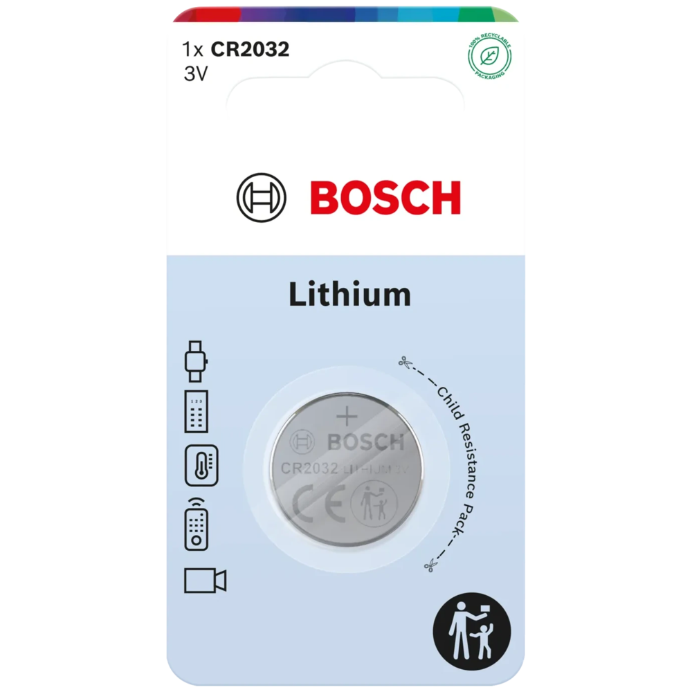 Bosch Lithium-knapcellebatteri CR2032