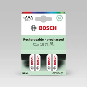 Bosch Genopladeligt forudladet batteri AAA 950mAh 4-blister