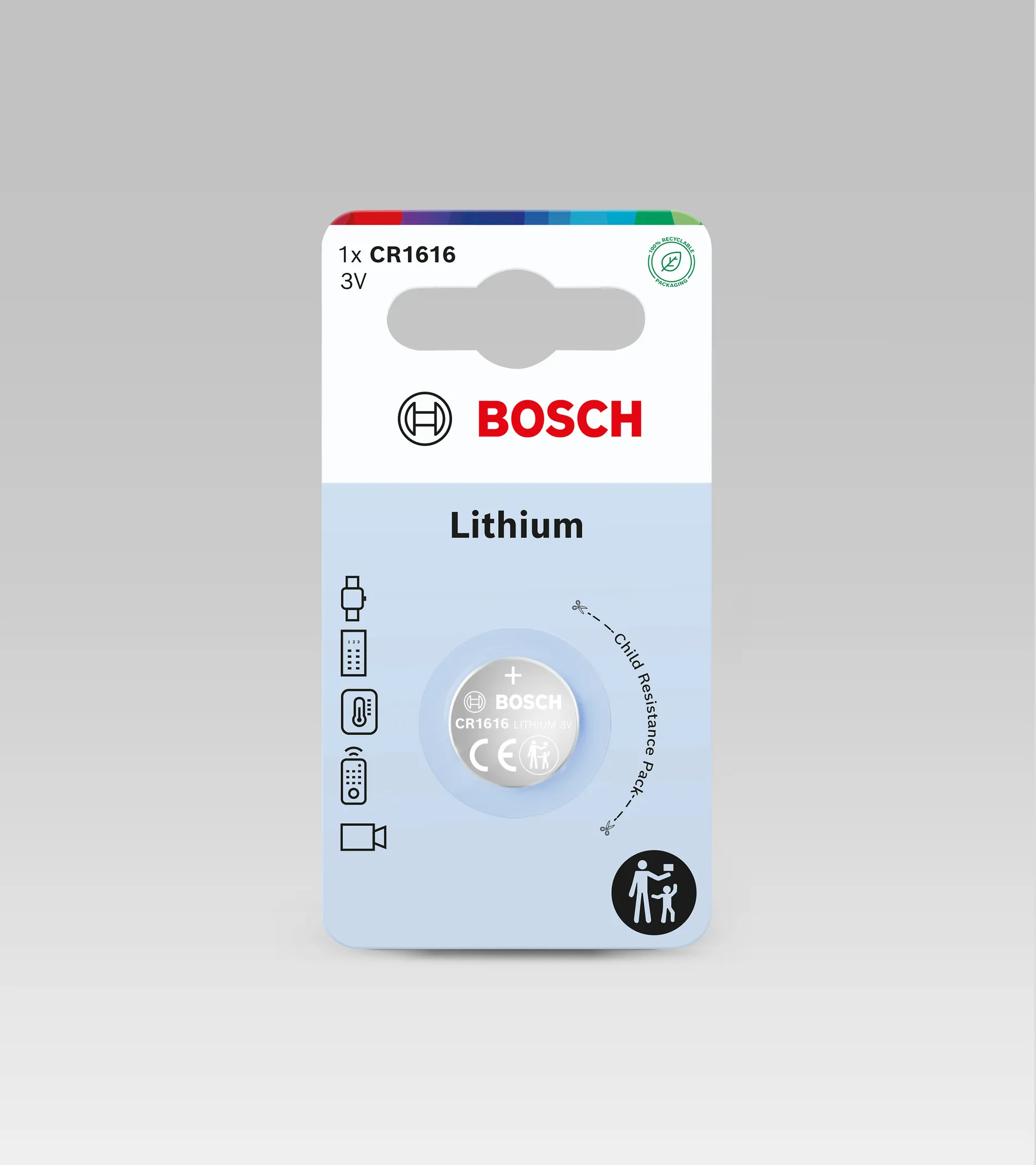 Bosch Lithium-knapcellebatteri CR1616