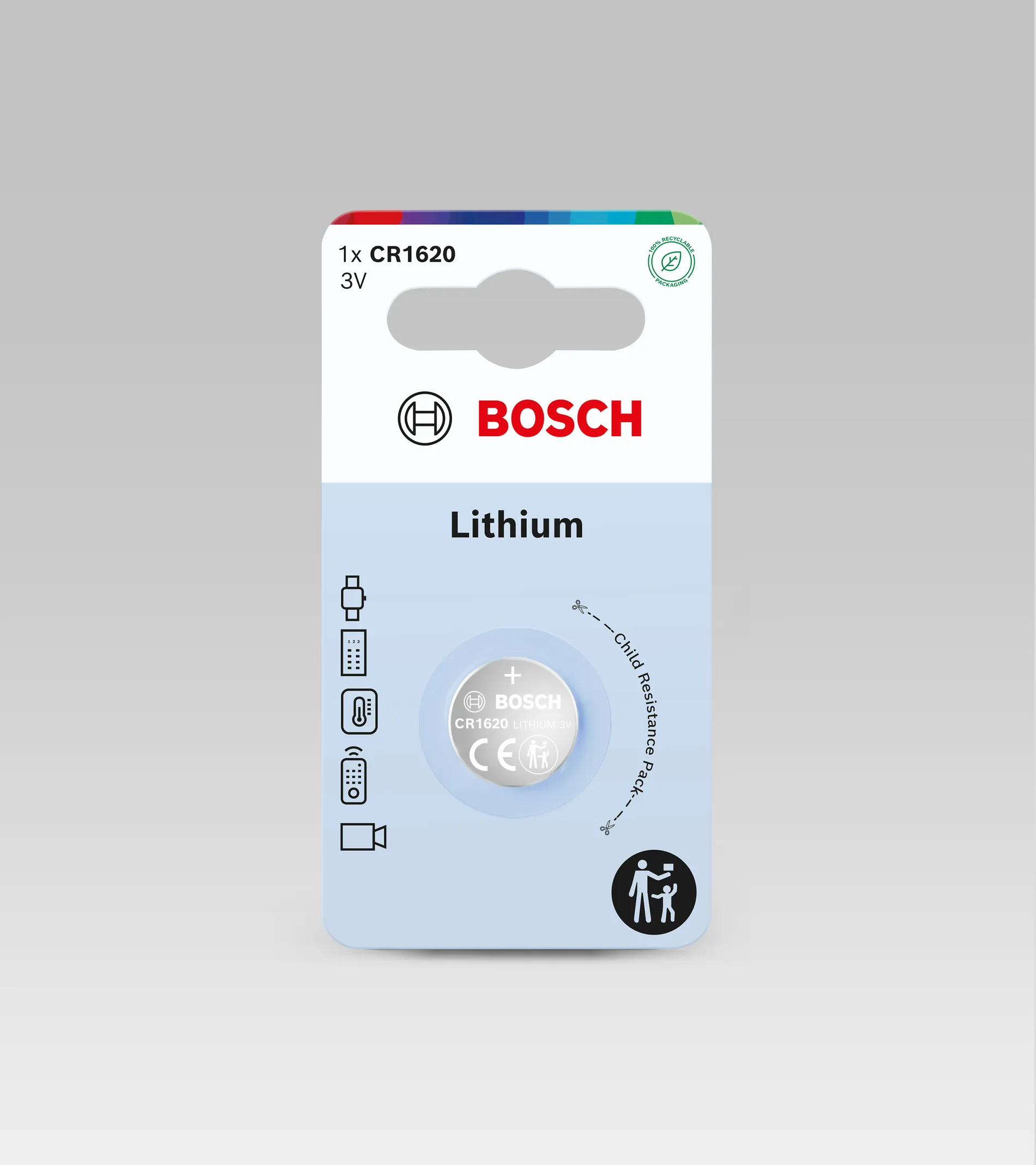 Bosch Lithium-knapcellebatteri CR1620